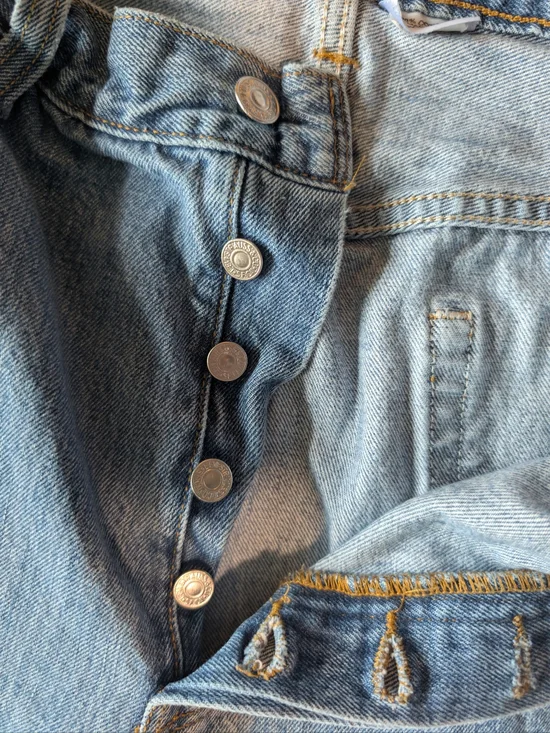 Vintage Levi's Mens Y2K 2000s 501 Original Jeans 100% Cotton Button Fly 38x32 - Picture 10 of 14